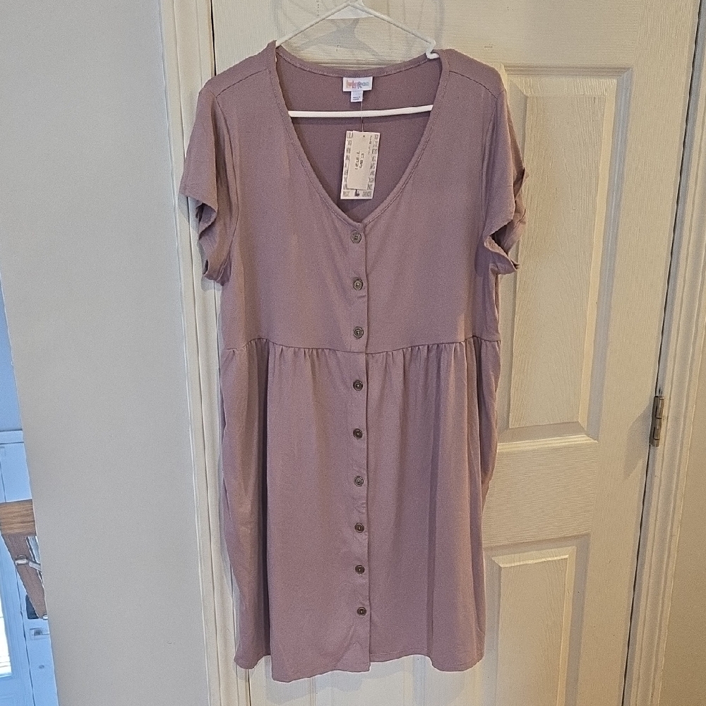 LuLaRoe Purple Heidi babydoll Dress